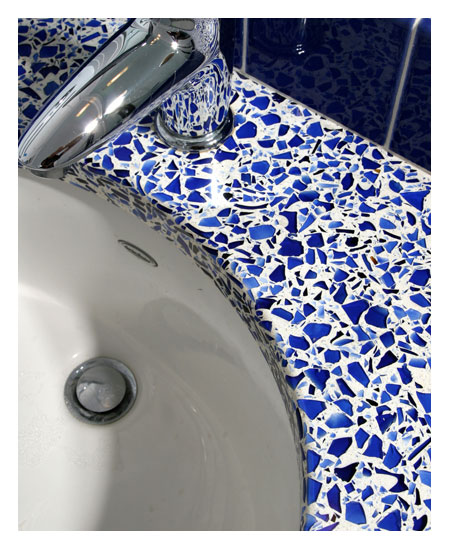 Savvy Housekeeping Recycled Glass Countertops