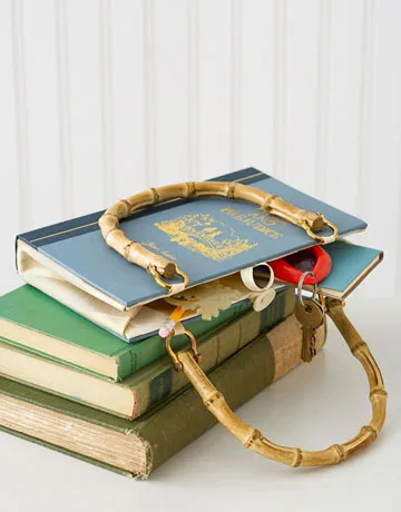savvyhousekeeping recycle a book into a purse bag