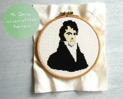 savvyhousekeeping mr darcy cross stitch