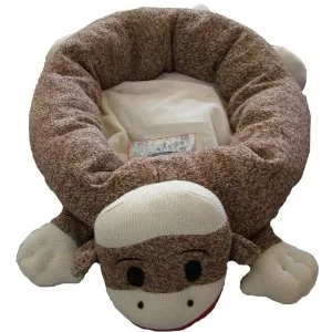 savvyhousekeeping sock monkey pet bed