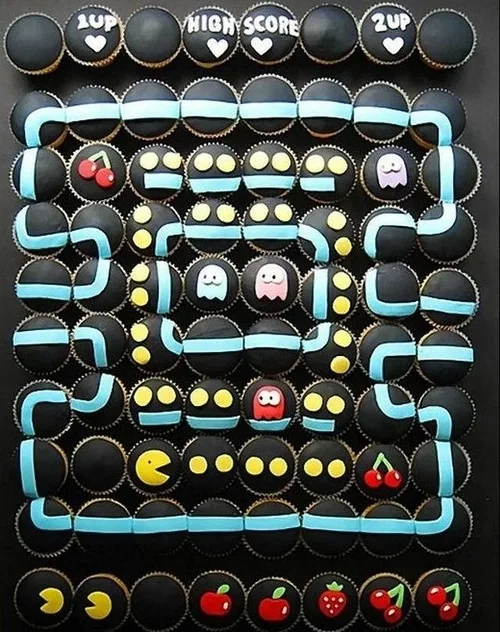savvyhousekeeping pac man cupcakes