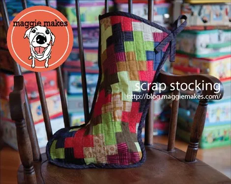 savvyhousekeeping turn fabric scraps into a Christmas stocking