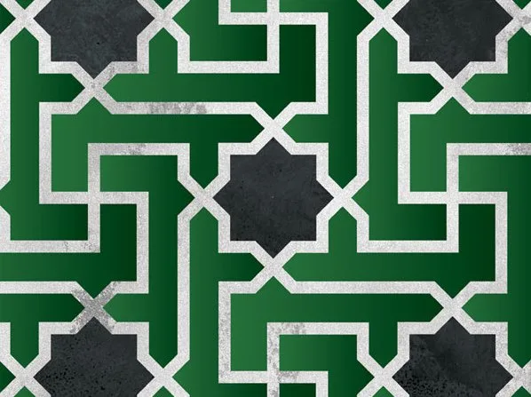 savvyhousekeeping Moroccan tile look for cheap stencils paint