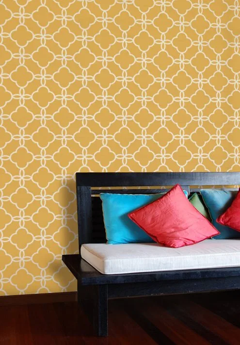 savvyhousekeeping Moroccan tile look for less stencils paint