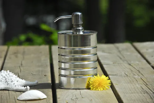 savvyhousekeeping 5 things to do with a tin can soap dispenser