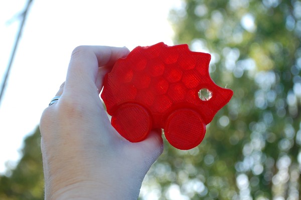 3d printing rolling hedgehog baby toy