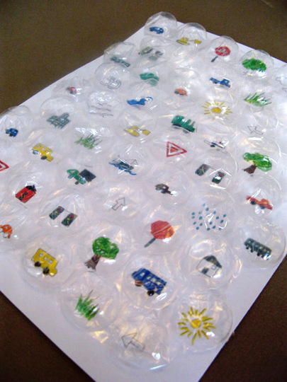 savvyhousekeeping recycles bubble wrap car travel game entertain kids