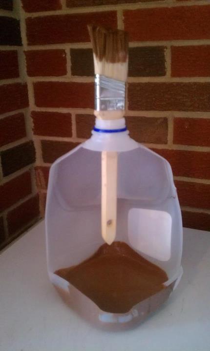 savvyhousekeeping 10 ways to recycle a milk jug paint holder