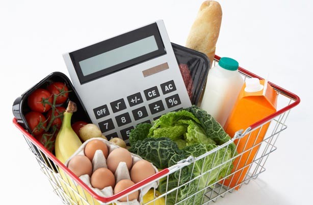 calculator in shopping basket