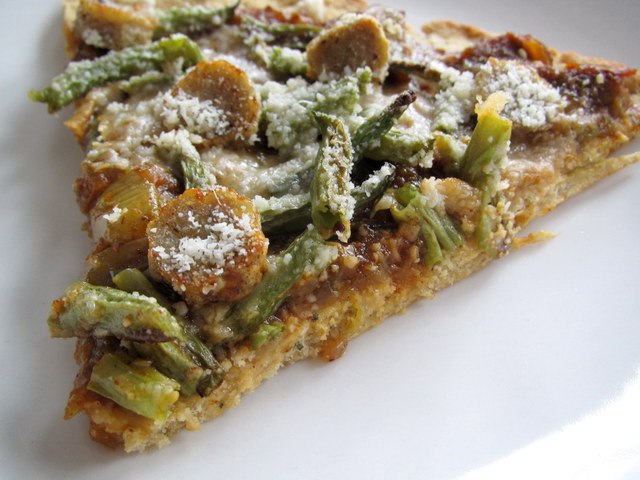 roasted green bean pizza
