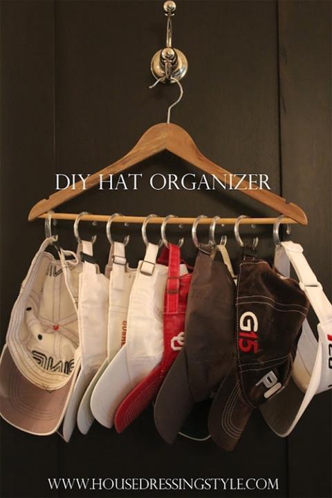 diy hat organize